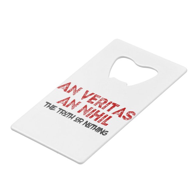 Abrebotellas De Tarjeta De Crédito Cita de la verdad latina (Ángulo frontal)