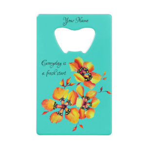 Abrebotellas De Tarjeta De Crédito Cita motivacional y Inspiradora pintada a mano