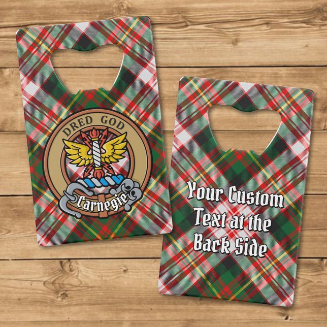 Abrebotellas De Tarjeta De Crédito Clan Carnegie Escudo por Vestir Tartán (Subido por el creador)