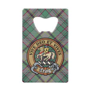 Abrebotellas De Tarjeta De Crédito Clan Craig Escudo por Tartán