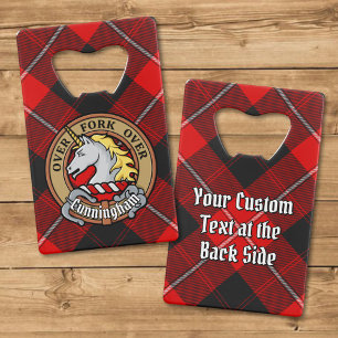 Abrebotellas De Tarjeta De Crédito Clan Cunningham Escudo por Tartán