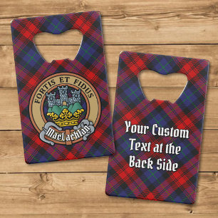 Abrebotellas De Tarjeta De Crédito Clan MacLachlan Escudo sobre Tartán