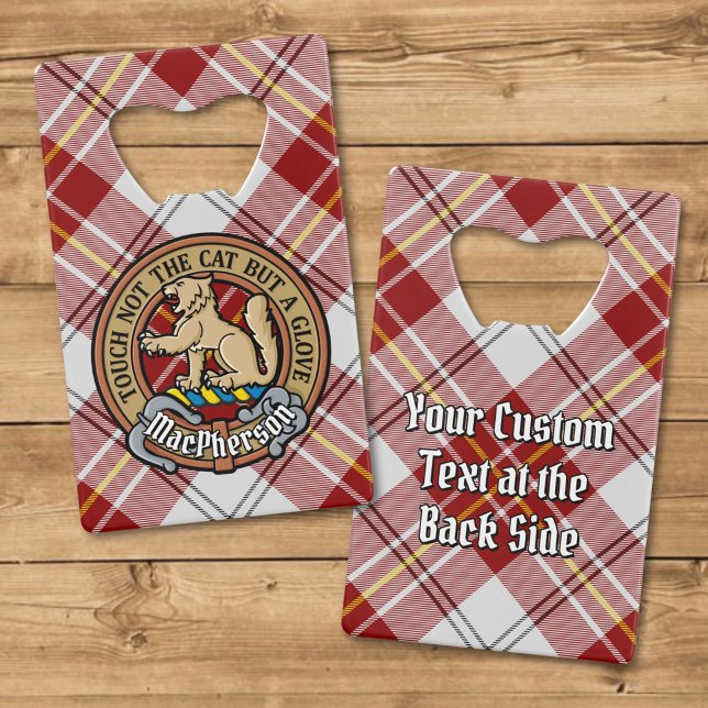 Abrebotellas De Tarjeta De Crédito Clan MacPherson Escudo por Red Dress Tartán (Subido por el creador)