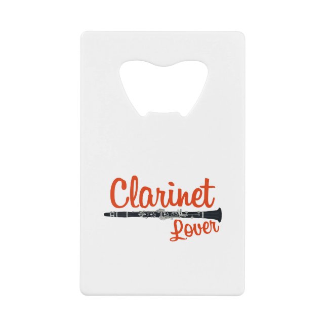 Abrebotellas De Tarjeta De Crédito Clarinet Lover (Anverso)