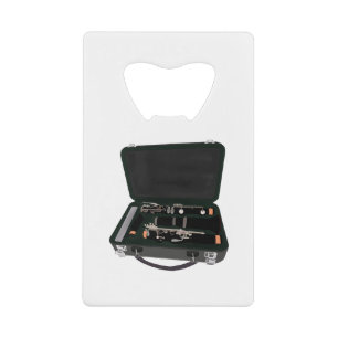 Abrebotellas De Tarjeta De Crédito Clarinete Desmontado Dentro de una Maleta