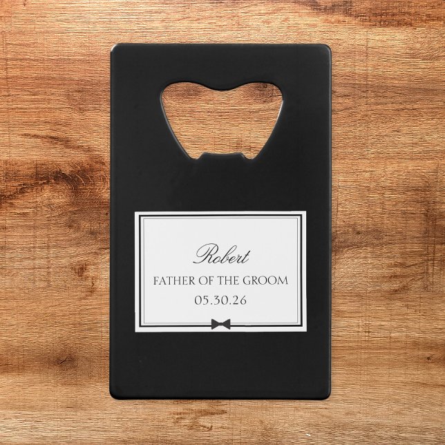 Abrebotellas De Tarjeta De Crédito Clásico de Bowtie padre del Groom (Subido por el creador)