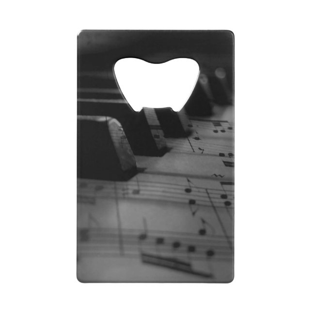 Abrebotellas De Tarjeta De Crédito Claves de piano de música (Anverso)