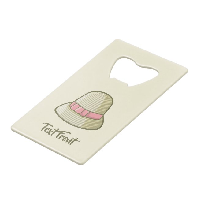 Abrebotellas De Tarjeta De Crédito Cloche Gorra Amarillo (Ángulo frontal)