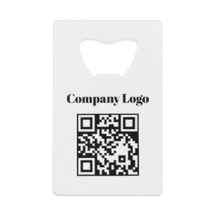 Abrebotellas De Tarjeta De Crédito Código QR del logotipo de la empresa de tarjetas d