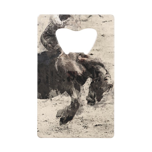 Abrebotellas De Tarjeta De Crédito Colgar - Bronco Busting Champ (Anverso)