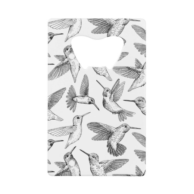 Abrebotellas De Tarjeta De Crédito Colibríes (Anverso)