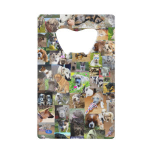 Abrebotellas De Tarjeta De Crédito Collage de fotos de perro,