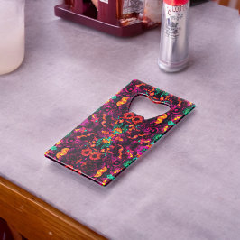 Abrebotellas De Tarjeta De Crédito Color abstracto brillante