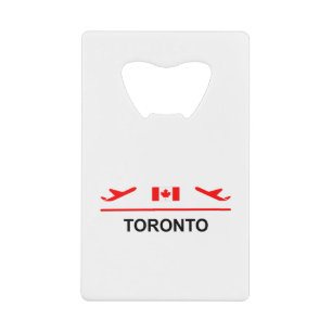 Abrebotellas De Tarjeta De Crédito Color claro del avión del aeropuerto de Canadá de 