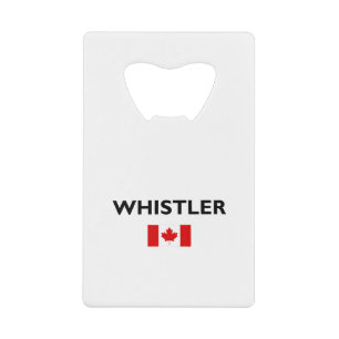 Abrebotellas De Tarjeta De Crédito Color de la luz de la bandera canadiense de Whistl