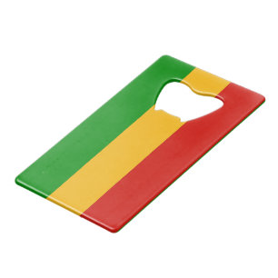 Abrebotellas De Tarjeta De Crédito COLORES DE BANDERA RASTAFARI + tus ideas