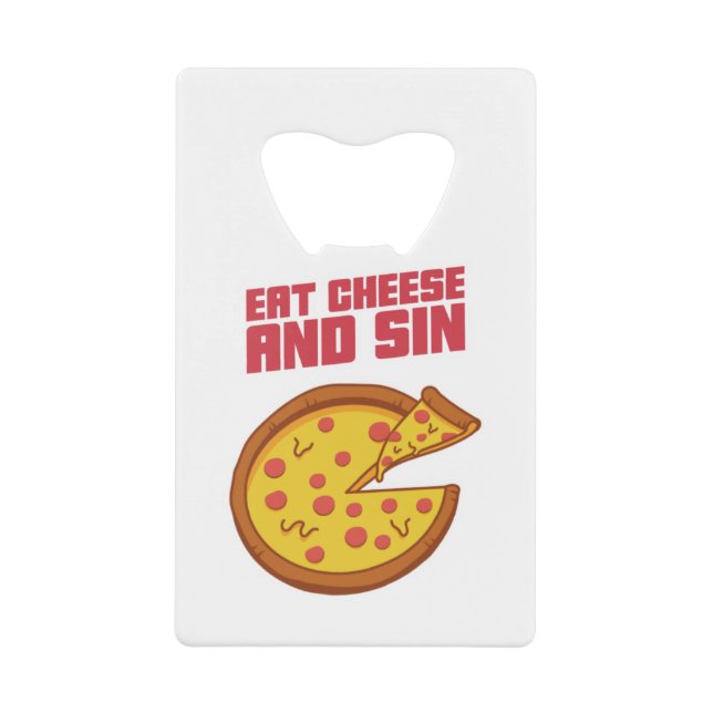 Abrebotellas De Tarjeta De Crédito Coma Queso Y Sin (Anverso)