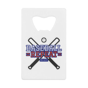 Abrebotellas De Tarjeta De Crédito Comer Dormir Béisbol Repetir