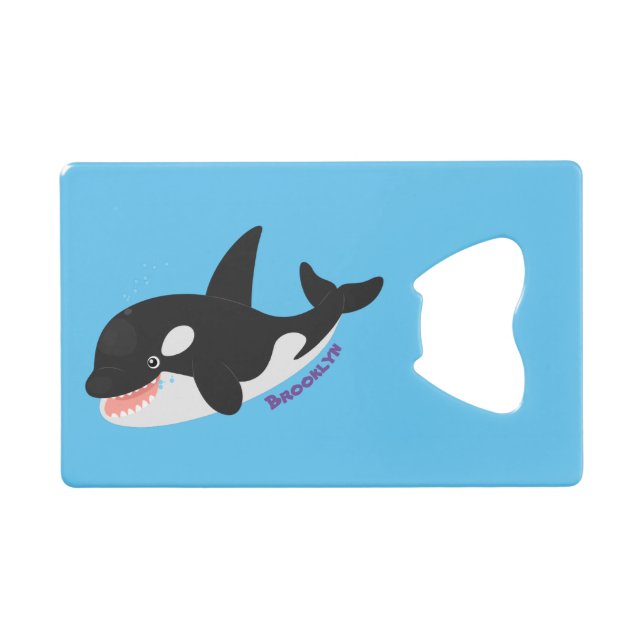 Abrebotellas De Tarjeta De Crédito Cómico asesino ballena orca personalizado lindo il (Anverso (Horizontal))