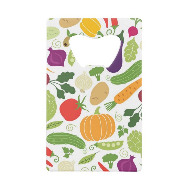 Abrebotellas De Tarjeta De Crédito Comida en un fondo blanco (Anverso)