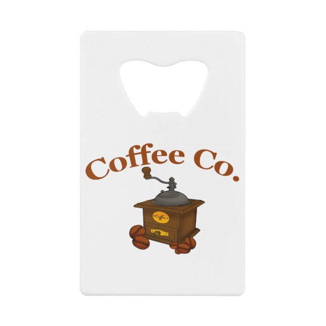 Abrebotellas De Tarjeta De Crédito compañía cafetera (Anverso)