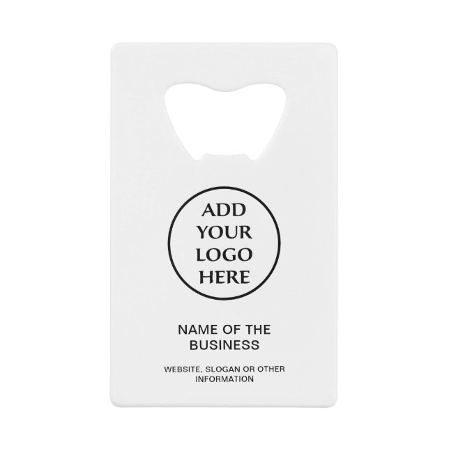 Abrebotellas De Tarjeta De Crédito Compañía de negocios profesional Empresa Tu logoti (Anverso)