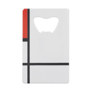 Abrebotellas De Tarjeta De Crédito Composición del piet mondrian