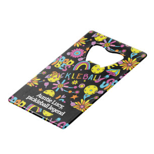 Abrebotellas De Tarjeta De Crédito Con texto, Groovy, retro 90,