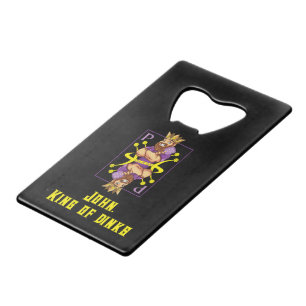 Abrebotellas De Tarjeta De Crédito Con texto 👑 Rey de los dinares - pickleball