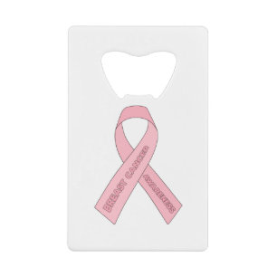 Abrebotellas De Tarjeta De Crédito Conciencia sobre el cáncer de mama