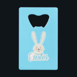 Abrebotellas De Tarjeta De Crédito Conejo lindo Feliz Semana Santa Cacería Fiesta Pri<br><div class="desc">Cute Bunny Happy Easter Eggs Hunt Fiesta Primavera Diseño de moda Diseño de moda. Evento Infantil de Pascua, Cumpleaños, Decoración De Brunch De Pascua. Ilustracion Personalizado de Conejo Cuto. Hermoso regalo y presente. Inicio > Cocina y Comedor > Herramientas de Barware y Bar > Accesorios para bar y vino >...</div>