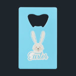 Abrebotellas De Tarjeta De Crédito Conejo lindo Feliz Semana Santa Cacería Fiesta Pri<br><div class="desc">Cute Bunny Happy Easter Eggs Hunt Fiesta Primavera Diseño de moda Diseño de moda. Evento Infantil de Pascua, Cumpleaños, Decoración De Brunch De Pascua. Ilustracion Personalizado de Conejo Cuto. Hermoso regalo y presente. Inicio > Cocina y Comedor > Herramientas de Barware y Bar > Accesorios para bar y vino >...</div>