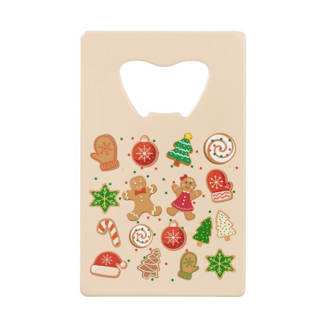 Abrebotellas De Tarjeta De Crédito Cookies de navidades (Anverso)