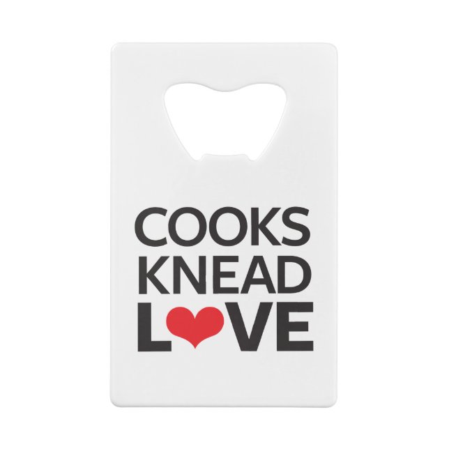 Abrebotellas De Tarjeta De Crédito Cooks Knead Love (Reverso)
