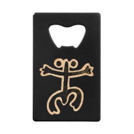 Abrebotellas De Tarjeta De Crédito Coqui Taino en madera