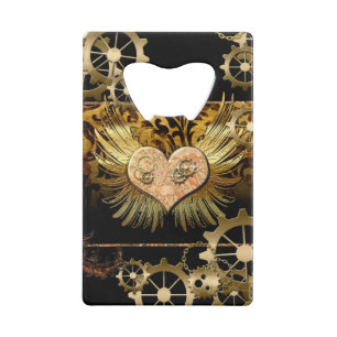 Abrebotellas De Tarjeta De Crédito Corazón Steampunk