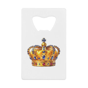 Abrebotellas De Tarjeta De Crédito Corona dorada real