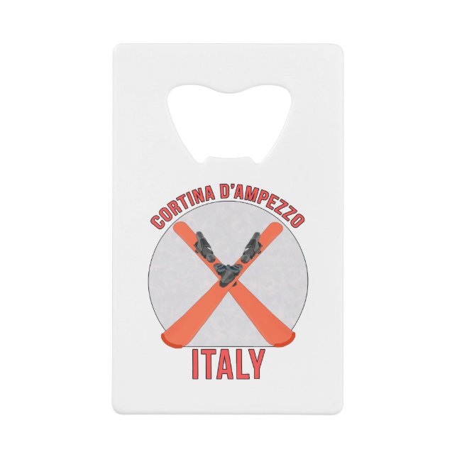 Abrebotellas De Tarjeta De Crédito Cortina d’Ampezzo, Italia (Anverso)