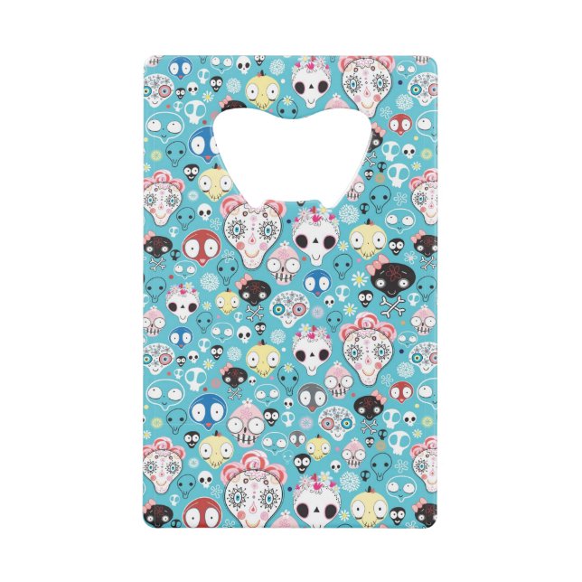 Abrebotellas De Tarjeta De Crédito Cráneo de risa de la textura (Anverso)