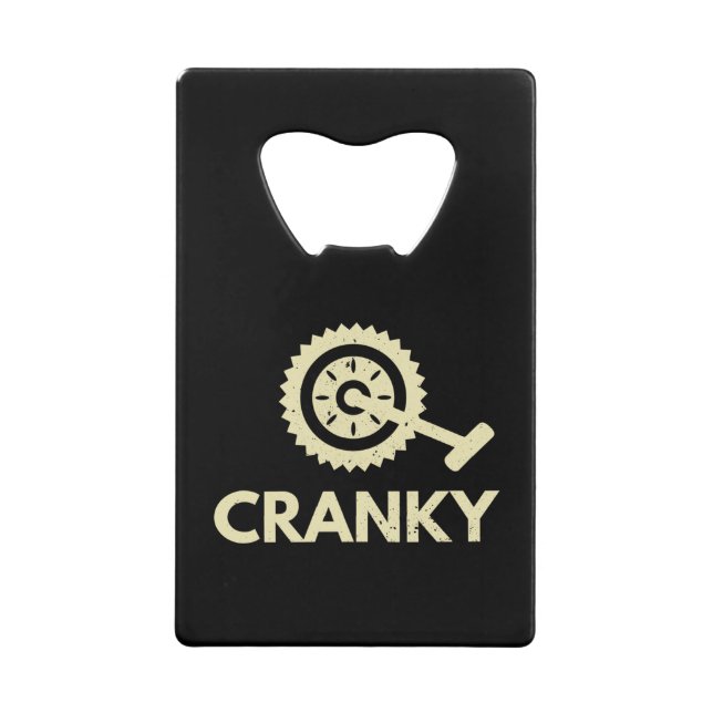 Abrebotellas De Tarjeta De Crédito Cranky / Bicicleta/ Ciclista (Anverso)
