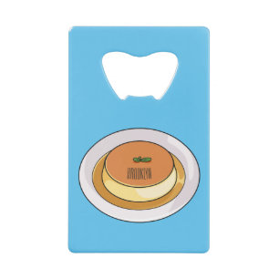 Abrebotellas De Tarjeta De Crédito Creme caramel personalizado ilustracion