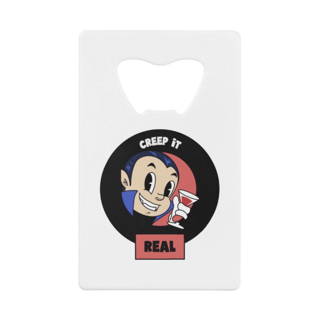 Abrebotellas De Tarjeta De Crédito Crepúsalo real (Anverso)