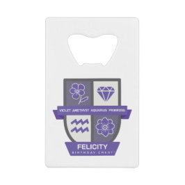 Abrebotellas De Tarjeta De Crédito Crest de Cumpleaños de Acuario™ para el 1-18 de fe