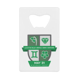 Abrebotellas De Tarjeta De Crédito Crest de Cumpleaños de Géminis™ para 21-31 de mayo