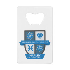 Abrebotellas De Tarjeta De Crédito Crest de Cumpleaños de Piscis™ para el 1-20 de mar