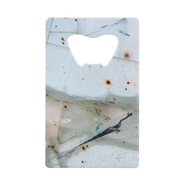 Abrebotellas De Tarjeta De Crédito Cristal agrietado y rusto (Anverso)