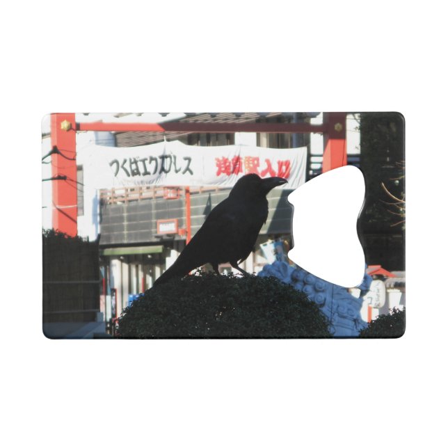 Abrebotellas De Tarjeta De Crédito Crow japonés (Anverso (Horizontal))