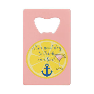 Abrebotellas De Tarjeta De Crédito Crucero en barco