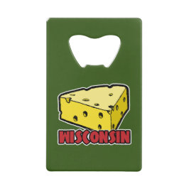 Abrebotellas De Tarjeta De Crédito Cuña de Queso de Wisconsin