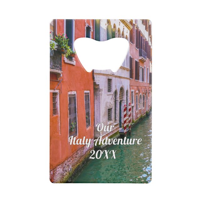 Abrebotellas De Tarjeta De Crédito Custom Family Italy Trip Photo  (Anverso)